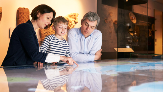 A family enjoying a day at the museum